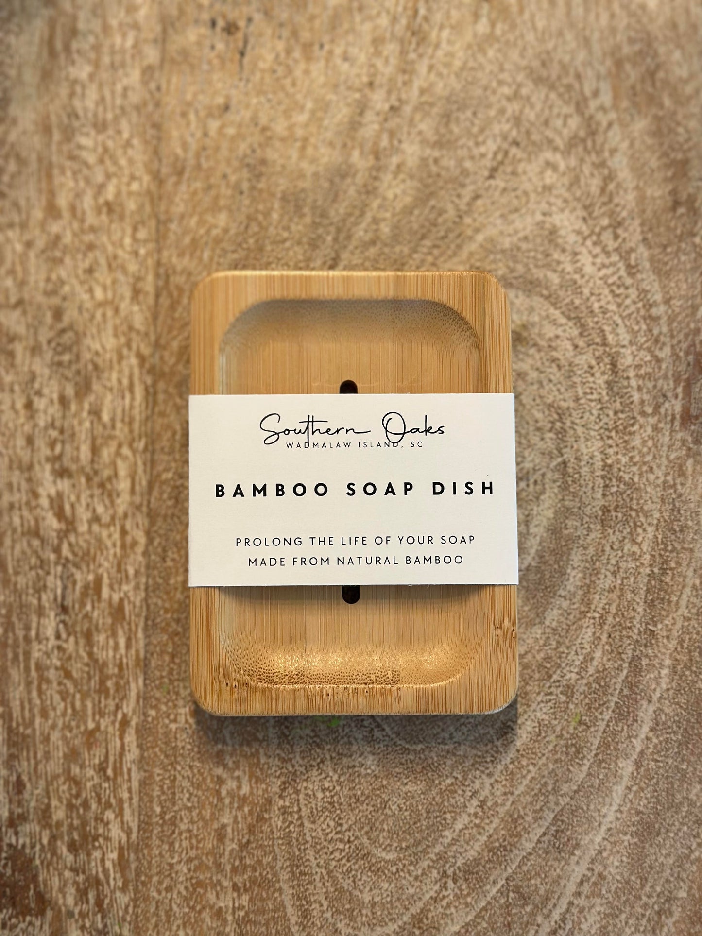 Self Draining Natural Bamboo Soap Dish