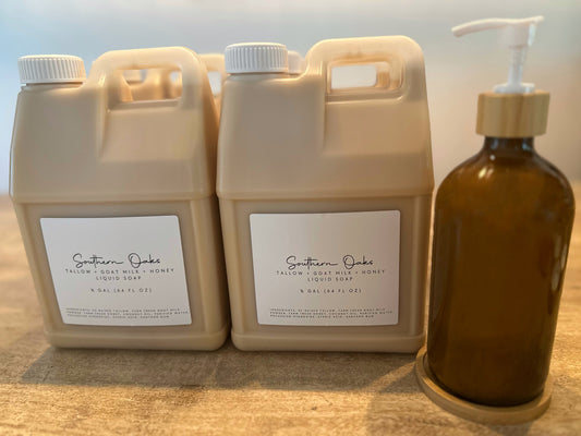Tallow + Goat Milk + Honey Liquid Soap