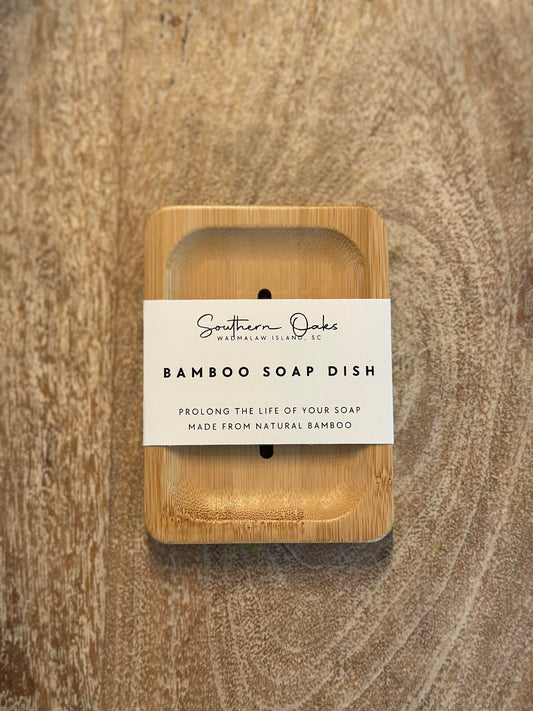 Self Draining Natural Bamboo Soap Dish