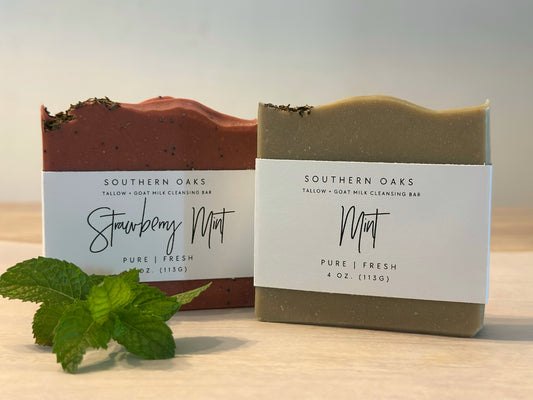 Strawberry Mint Tallow + Goat Milk Bar